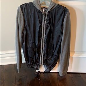 Free People Hooded Terry Rain Coat | L